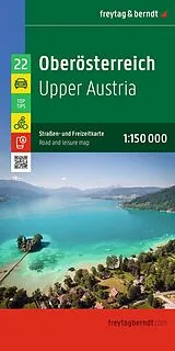gefaltete (Land)Karte freytag & berndt Straßenkarte Oberösterreich 1:150.000 von 