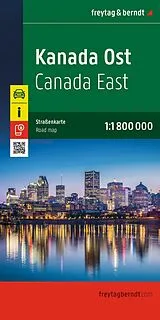 gefaltete (Land)Karte freytag & berndt Straßenkarte Kanada Ost 1:1,8 Mio. von 