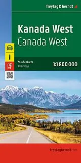 gefaltete (Land)Karte freytag & berndt Straßenkarte Kanada West 1:1,8 Mio. von 