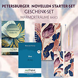  Petersburger Novellen Starter-Paket Geschenkset - 2 Bücher (mit Audio-Online) + Marmorträume Schreibset Basics von Nikolai Wassiljewitsch Gogol