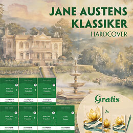  Jane Austens Klassiker Hardcover (7 Bücher + Audio-Online + exklusive Extras) - Frank-Lesemethode von Jane Austen