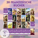  28 französische Bücher (28 Bücher + Audio-CDs) - Frank-Lesemethode - Kommentierte zweisprachige Ausgabe Französisch-Deutsch von Maurice Leblanc, Guy de Maupassant, Prosper Mérimée