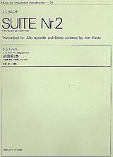Johann Sebastian Bach Notenblätter Suite d minor no.2 BWV1067