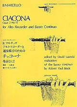 Benedetto Marcello Notenblätter Ciacona op.2,12