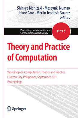 eBook (pdf) Theory and Practice of Computation de Shin-ya Nishizaki, Masayuki Numao, Jaime Caro