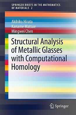 E-Book (pdf) Structural Analysis of Metallic Glasses with Computational Homology von Akihiko Hirata, Kaname Matsue, Mingwei Chen