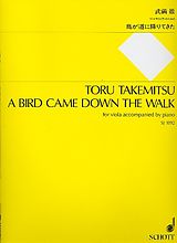 Toru Takemitsu Notenblätter A Bird cam down the Walk