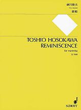 Toshio Hosokawa Notenblätter Reminiscence for marimba