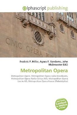 Couverture cartonnée Metropolitan Opera de 