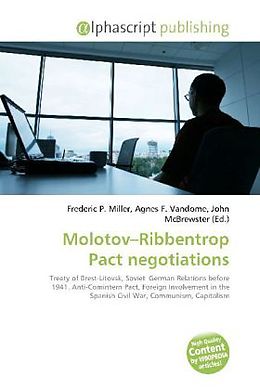Couverture cartonnée Molotov Ribbentrop Pact negotiations de 