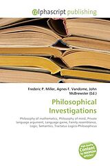 Couverture cartonnée Philosophical Investigations de 