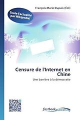 Couverture cartonnée Censure de l'Internet en Chine de 