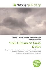 Couverture cartonnée 1926 Lithuanian Coup D'état de 