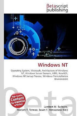 Couverture cartonnée Windows NT de 