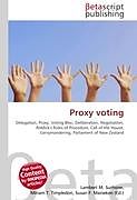 Kartonierter Einband Proxy voting von 