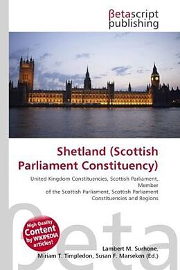 Couverture cartonnée Shetland (Scottish Parliament Constituency) de 