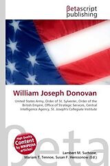 Couverture cartonnée William Joseph Donovan de 