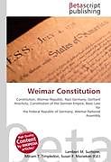 Kartonierter Einband Weimar Constitution von 