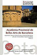 Kartonierter Einband Acadèmia Provincial de Belles Arts de Barcelona von 