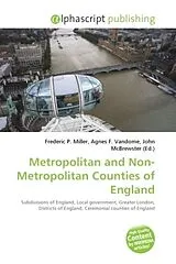 Fachbuch Metropolitan and Non-Metropolitan Counties of England von