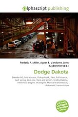 Couverture cartonnée Dodge Dakota de 