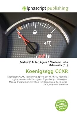 Couverture cartonnée Koenigsegg CCXR de 