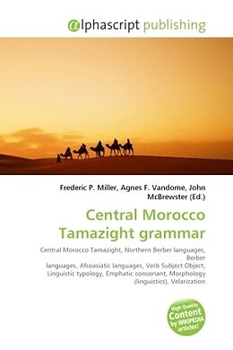 Couverture cartonnée Central Morocco Tamazight grammar de 