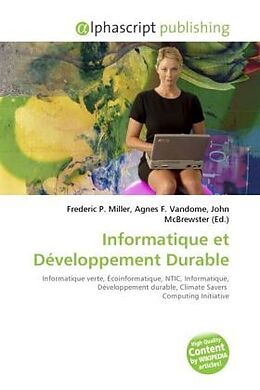 Couverture cartonnée Informatique et Développement Durable de 