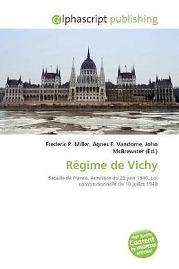 Couverture cartonnée Régime de Vichy de 