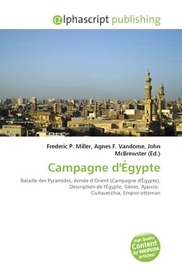 Couverture cartonnée Campagne d'Égypte de 