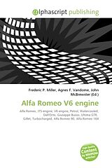 Couverture cartonnée Alfa Romeo V6 engine de 