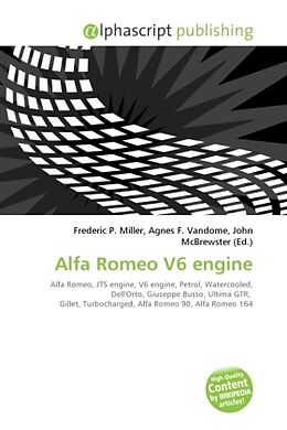 Couverture cartonnée Alfa Romeo V6 engine de 