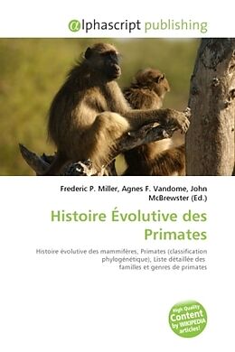 Couverture cartonnée Histoire Évolutive des Primates de 