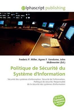 Couverture cartonnée Politique de Sécurité du Système d'Information de 