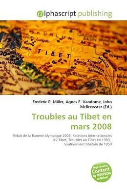 Couverture cartonnée Troubles au Tibet en mars 2008 de 