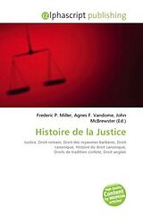 Couverture cartonnée Histoire de la Justice de 