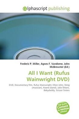 Couverture cartonnée All I Want (Rufus Wainwright DVD) de 