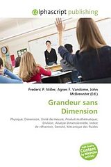 Couverture cartonnée Grandeur sans Dimension de 