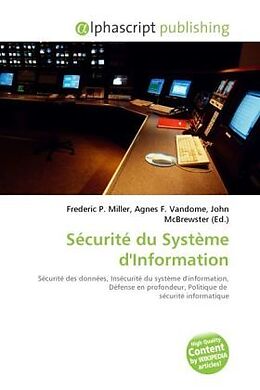 Couverture cartonnée Sécurité du Système d'Information de 