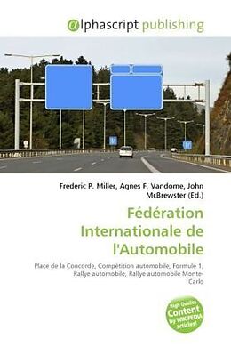 Couverture cartonnée Fédération Internationale de l'Automobile de 