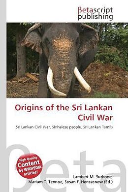 Couverture cartonnée Origins of the Sri Lankan Civil War de 