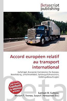Kartonierter Einband Accord européen relatif au transport international von 