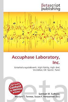 Kartonierter Einband Accuphase Laboratory, Inc. von 