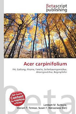 Kartonierter Einband Acer carpinifolium von 
