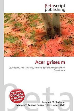 Kartonierter Einband Acer griseum von 