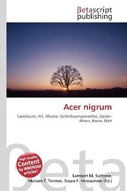 Kartonierter Einband Acer nigrum von 