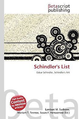 Couverture cartonnée Schindler's List de 