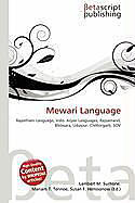 Couverture cartonnée Mewari Language de 
