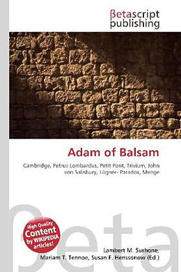 Kartonierter Einband Adam of Balsam von 