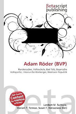 Kartonierter Einband Adam Röder (BVP) von 